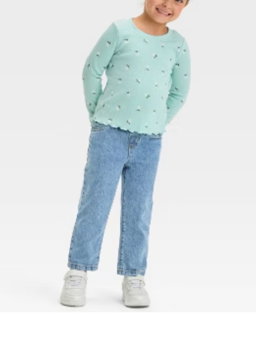Cat & Jack Light Wash Relaxed Fit Denim Jeans sz 2T EUC - Picture 3 of 12
